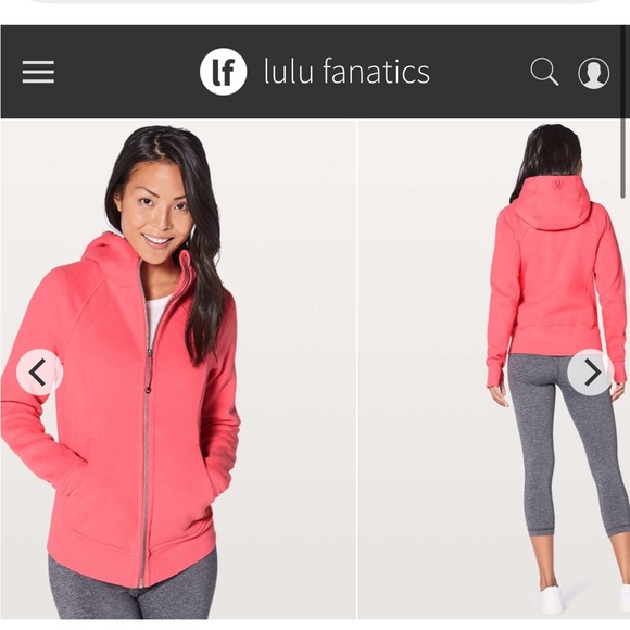 lululemon athletica Tops - Lululemon Scuba Hoodie Light Cotton Fleece Sz 6 Flash Light Tone